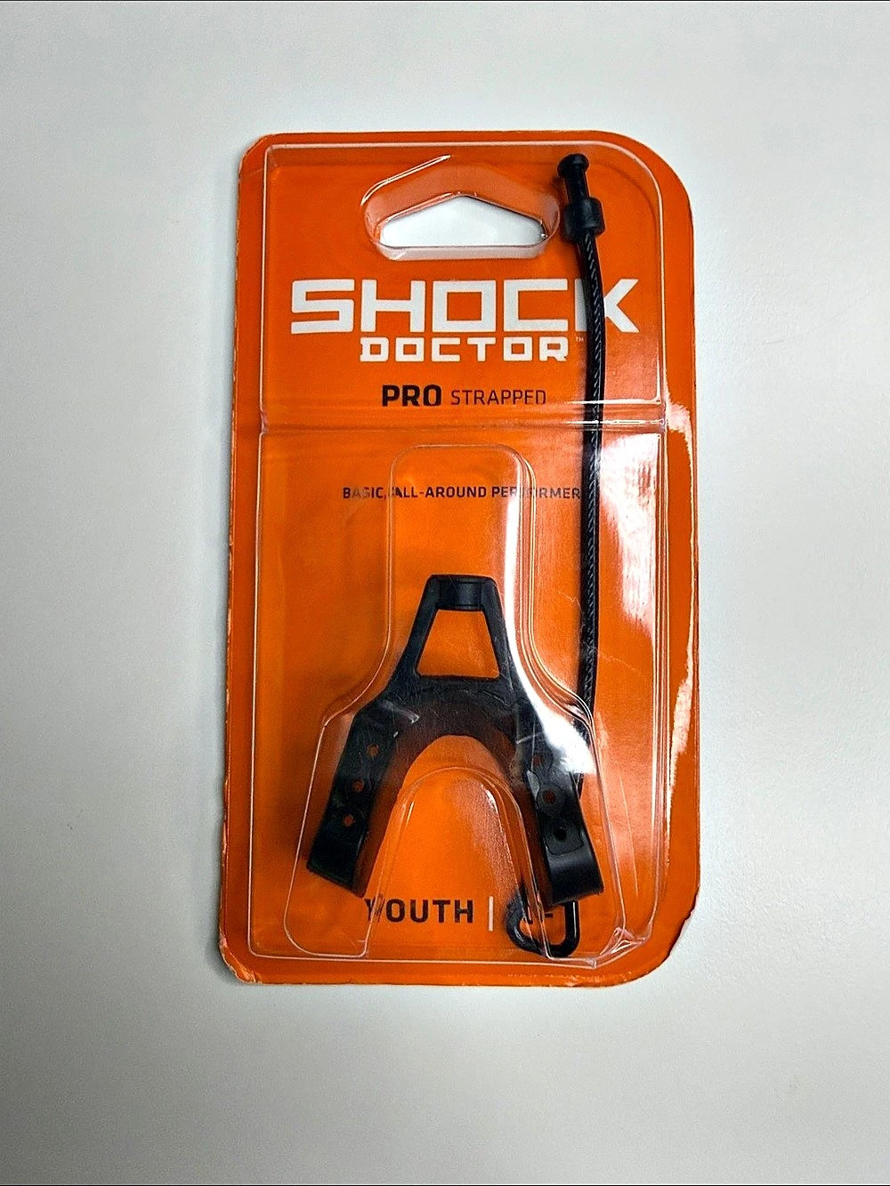 Shock Doctor Pro Strapped Youth 10 Mouthguard Black NWT